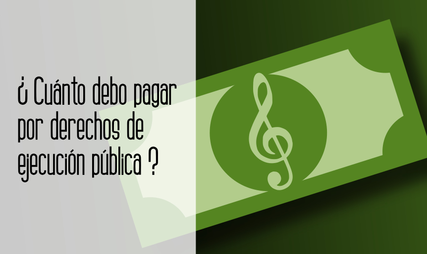 ¿Cuánto debo pagar por derechos de ejecución publica de la música?